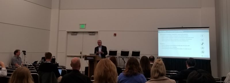 Mark W. Verheyen, President North America, LVX Global presenting on the Benefits of Interoperability during the Smart Cities Council Session at Smart Cities Week.